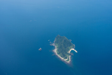 Fototapeta na wymiar Top view of Keelung Islet in Taiwan