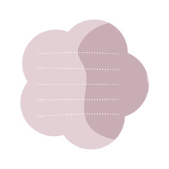 Flower gray pink sticky note with lines