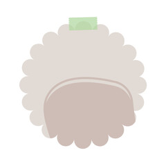 Flower gray sticky note with tape