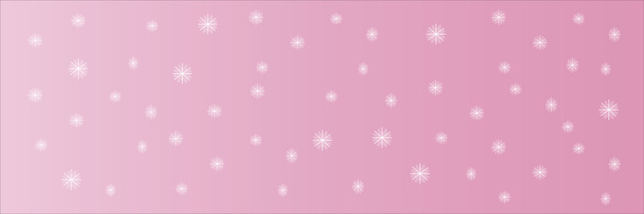 pink background gradient white snowflakes