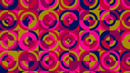 red, pink and blue geometric pattern, seamless wallpaper for fabric, tile and tablecloth
