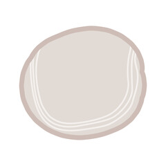 Hand drawn circle gray sticky note with border