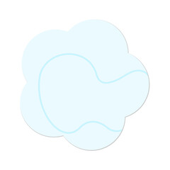 Flower blue sticky note with soft shadow