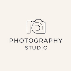 Line art Camera, Photography Logo Design Vector Inspiration