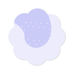 Flower purple sticky note with soft shadow