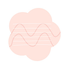 Flower peach sticky note with lines