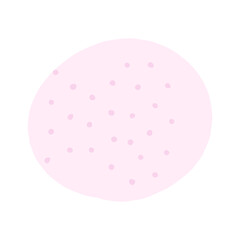 Hand drawn circle pink sticky note
