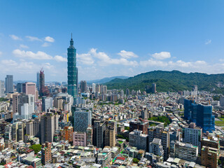 Taipei city skyline in Taiwan