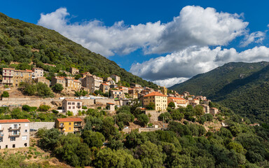 Fototapeta na wymiar The village of Olmeto on the island of Corsica, France