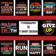 Fototapeta na wymiar Typography T-shirt Bundle Design