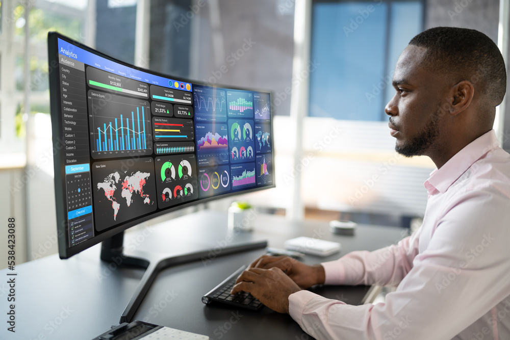 Poster kpi business analytics data dashboard