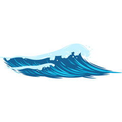 sea and ocean wave splashing flat style for decoration, website, web, application, presentation, printing, document, poster design, etc.