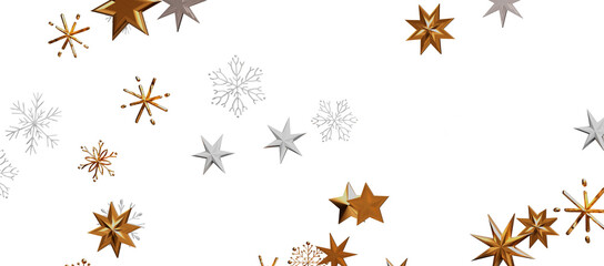 Snowflakes falling for christmas decoration abstract