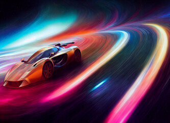 Obraz premium car in the space