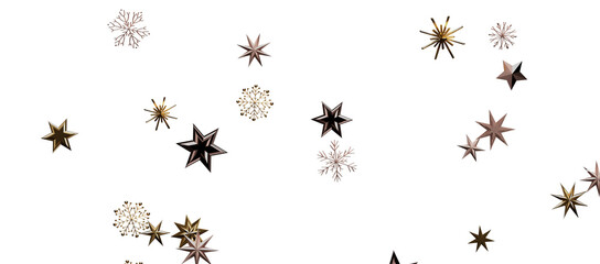 Falling snow at night. Bokeh lights