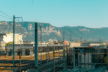 Fototapeta premium Mountains under the sunset