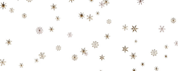 Snowflakes Falling On Snow - Winter Banner
