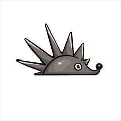 cartoon colored hedgehog porcupine vector