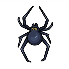 cartoon colored spider tarantula vector