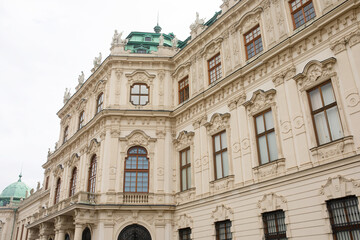 Fototapeta na wymiar Facade of Upper Belvedere palace in Vienna, Austria.