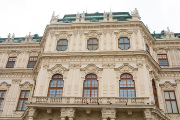 Fototapeta na wymiar Facade of Upper Belvedere palace in Vienna, Austria.