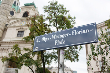 Fototapeta premium Cityscape views of one of Europe's most beautiful town- Vienna. Peoples on streets, urban life Vienna. Austria