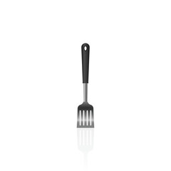 Isolated realistic spatula vector graphics