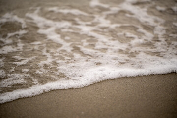 wave on the sand beach