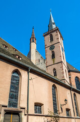 Fototapeta na wymiar Church in the old town of Strasbourg, France