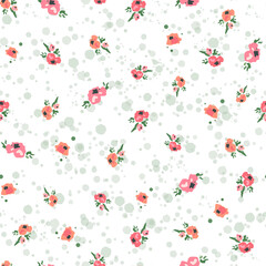 Retro Florets Seamless Pattern