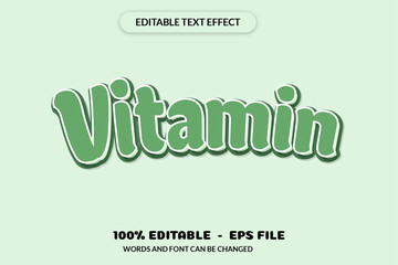 Editable text effect words and font can be changed