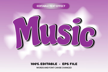 Editable text effect words and font can be changed