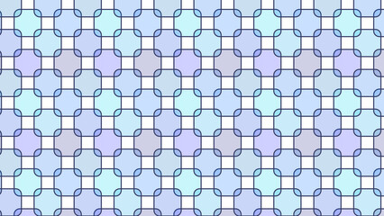 水色の丸角四角パターン　16：9