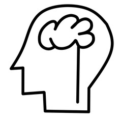 doodle brain icon