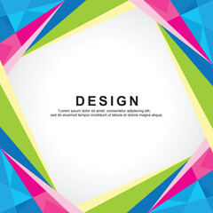 Template design for promotional media with geometric style