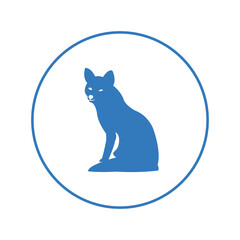 Wild animal fox vixen icon | Circle version icon |
