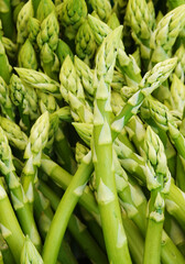 Fresh seasonal asparagus on the market in Germany