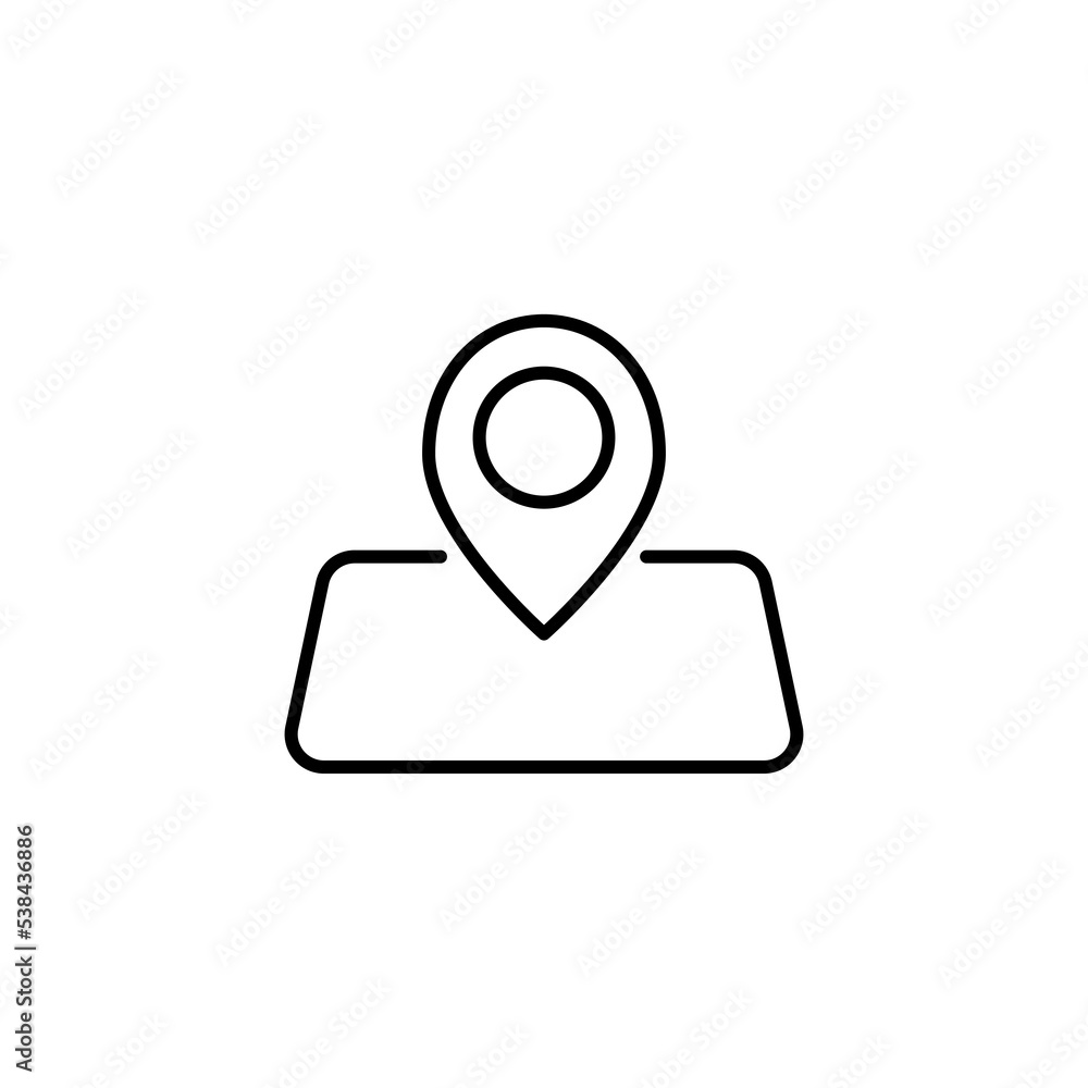 Aufkleber pin icon. element of internet related icon for mobile concept and web apps. thin line pin icon can b
