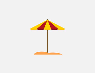 Sun, umbrella, protection icon. Vector illustration.