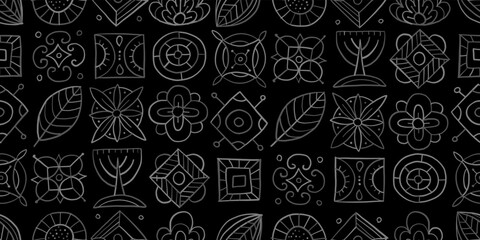 Talavera seamless pattern. Ethnic Background