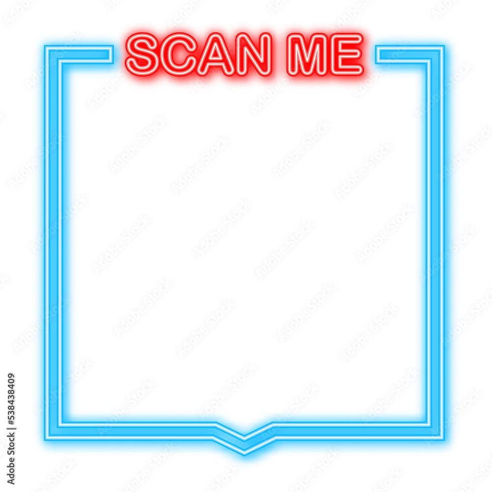 Aufkleber qr code for smartphone. inscription scan me with smartphone icon. qr code for payment. neon icon. ve