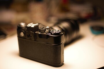 Vintage camera with vintage lenses