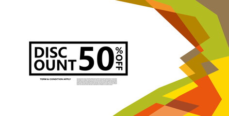 Colorful abstract geometric banner template. Giveaway, discount, cash back, gift card, and member card bonus design template.