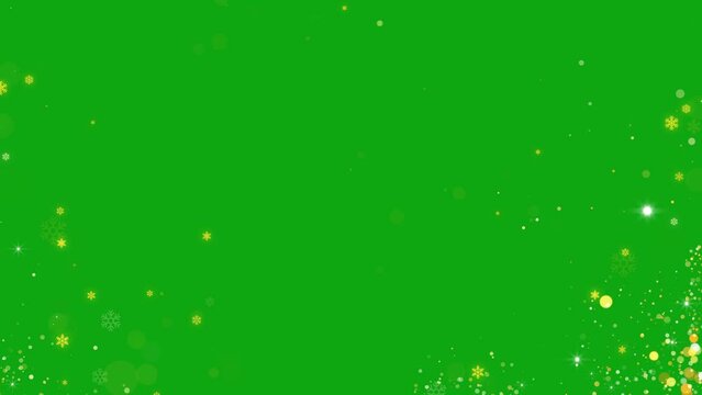 Christmas Golden magic particles transition on green screen. Christmas lights particles transition with key color. Christmas and New year transition. Awards Glitter particles. Chroma key, 4K video