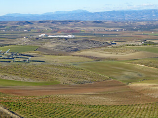 Fototapeta premium Andalucia in winter from the hills above Escuzar 