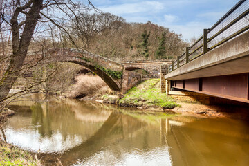 Fototapeta na wymiar Three Bridges at Glaisdale, North Yorkshire