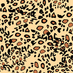 Vector seamless pattern leopard, leopard pattern