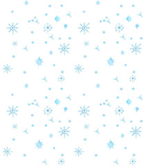 Watercolor, Christmas star, poinsettia, needles, cute cartoon deer, red berries, snowflakes, cones, glass toys, Christmas mood