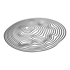 Optical illusion circle, vector drawing