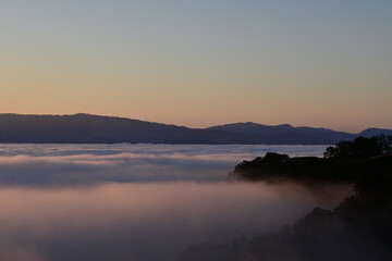 sunrise over the clouds